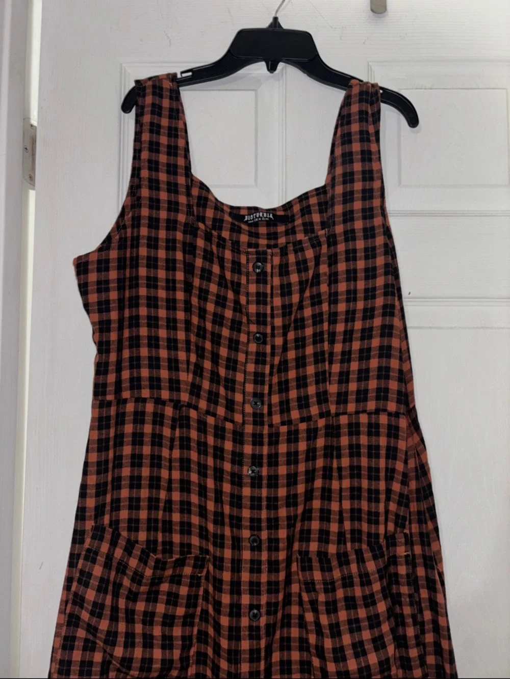 Disturbia Terra Check Button-Up Midaxi Dress - Picture 4 of 6